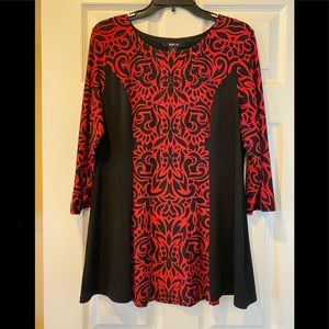 Style & Co - black/red tunic - size M